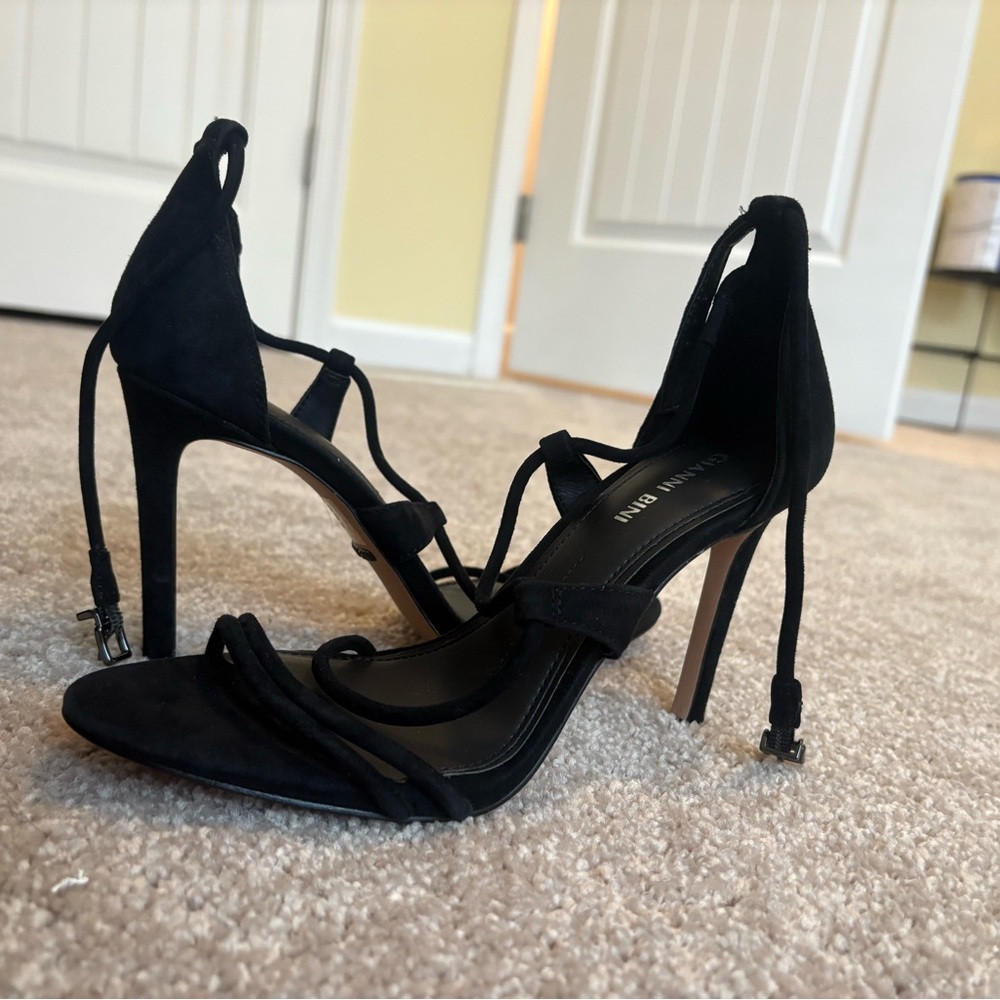 Gianni Bini Black Strappy Heels